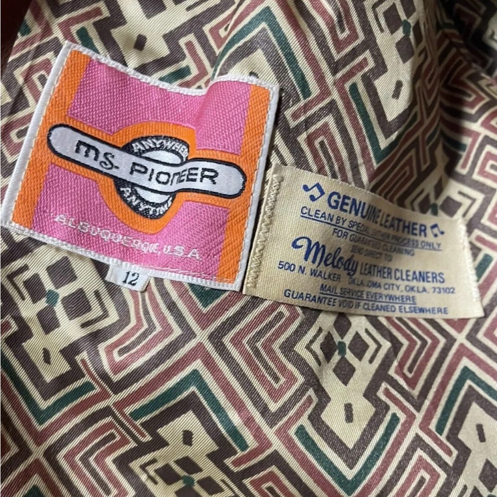 Vintage 1970s Western Fringe Suede Jacket Women's Sz 12 Ms.Pioneer PIONEER WEAR - Picture 3 of 6